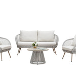 Natural 4-Seater Outdoor Lounge Set