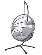 Relaxing Hanging Egg Chair with Cushion – Light Grey