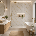 Elegant SPC Shower Panels | Pack of 2 | 90 x 240cm Each Panel